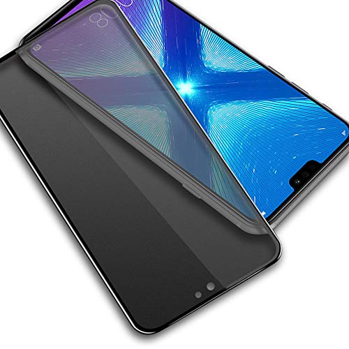 MoEvn Gehärtetes Glas Schutzfolie Privacy für Huawei Honor 8X, Anti-Spy Sichtschutz 3D Full Screen Protector Glass 9H Gehärtetes glasfolie Anti-Kratzer Handy Folie für Honor 8X (6.5") von MoEvn-EU