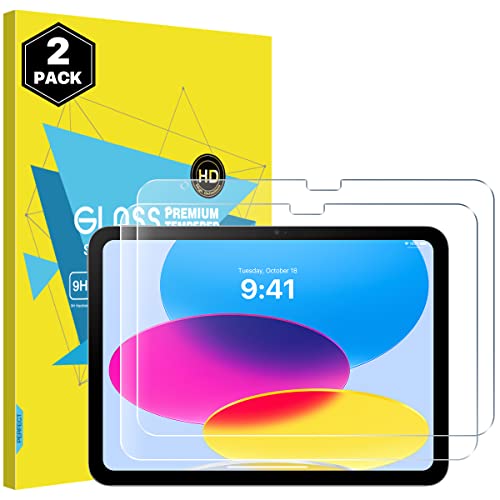 MoKo 2 Stück Folie Kompatibel mit iPad 10. Generation 10,9 Zoll 2022, Klar HD 9H Schutzglas Displayschutzfolie Schutzfolie Glasfolie Screen Protector Kompatibel mit Neues iPad 10. 2022, Transparent von MoKo