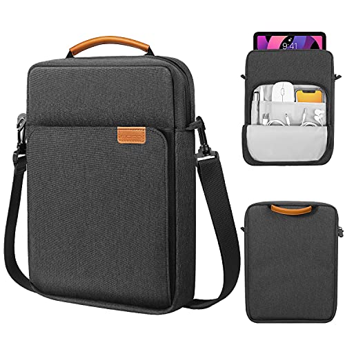 MoKo 9-11" Tablet Tasche Hülle, Tragetasche für iPad Pro 11 M2 2022-2018/iPad 10. 10,9 2022/iPad Air 5 10,9" 2022/iPad Air 4 10,9/Galaxy Tab S9 11" 2023/Galaxy Tab S8/A8/A7 2022, Schwarz+Grau von MoKo