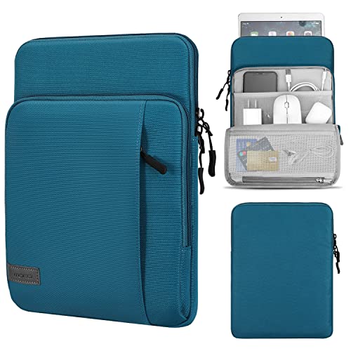 MoKo 9-11" Tablet Tasche Hülle Kompatibel mit iPad Pro 11 M2 2022-2018/iPad 10. 10,9 2022/iPad air 5 10,9" 2022/Air 4/Air 3 10.5/Galaxy Tab S8 11"/iPad 9/8/7 10,2/iPad 10,2 2019, Pfau Blau von MoKo