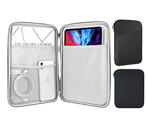 MoKo 9-11" Tablet Tasche Hülle mit Seitentasche Kompatibel mit iPad Pro 11 M2 2022-2018/iPad 10. 10,9 2022/iPad Air 5 10,9" 2022/Air 4 10,9, Galaxy Tab S8/A8/A7 2022, Dunkel Grau von MoKo