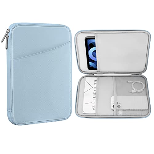 MoKo 9-11" Tablet Tasche Hülle mit Seitentasche Kompatibel mit iPad Pro 11 M2 2022-2018/iPad 10. 10,9 2022/iPad Air 5 10,9" 2022/Air 4 10,9, Galaxy Tab S8/A8/A7 2022, trübes Blau von MoKo