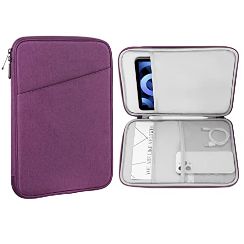 MoKo 9-11" Tablet Tasche Hülle mit Seitentasche Kompatibel mit iPad Pro 11 M2 2022-2018/iPad 10. 10,9 2022/iPad Air 5 10,9" 2022/Air 4 10,9, Galaxy Tab S9/S8/A8/A7 2022, Violett von MoKo