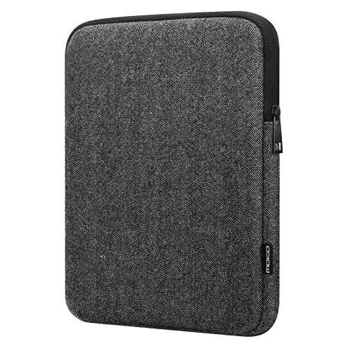 MoKo 9-11 Zoll Tablet Tasche aus Wolle & Polyester, Schutztasche Hülle Kompatibel mit iPad Pro 11 2021/2020, iPad 9/8/7 10.2, iPad Air 4 10.9, Galaxy S8 11, Polyestertasche Tragetasche, Schwarz+Grau von MoKo