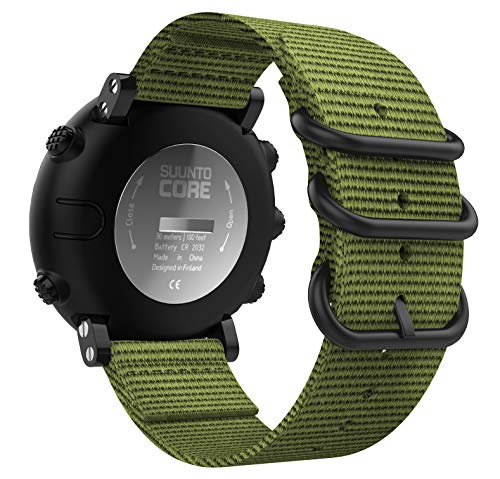 MoKo Armband Kompatibel mit Suunto Core Outdoor-Uhr, NATO Nylon Uhrenarmband Ersatzarmband Handgelenk Band Strap für Suunto Core Smartwatch - Armee Grün von MoKo