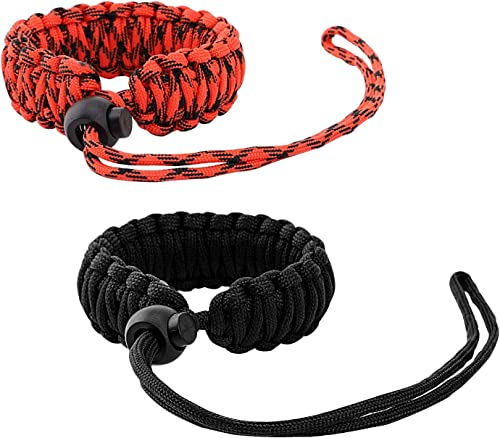 MoKo DSLR/DSLM Handschlaufe Kamera, [2 Stück] Nylon Paracord Kamera-Handschlaufe Wrist Strap kordel kameragurt Handstrap für Nikonöse Nikon sony fuji gopro wii switch canon, Schwarz & Rot-Schwarz von MoKo