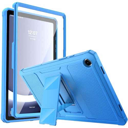MoKo Hülle Kompatbel mit Galaxy Tab A9 Plus 11 Zoll 2023 (SM-X210/X216/X218), Robuste Rundumschutz Cover Schutzhülle mit Displayschutz Klappbarer Ständer Case, Blaue Welle von MoKo