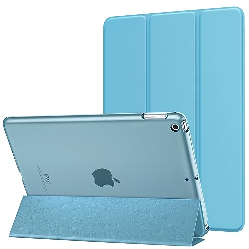 MoKo Hülle Kompatibel für iPad 9.7 2017/2018, 5./6. Generation - PU Leder Tasche Schutzhülle Schale Smart Case mit Transluzent Rücken Deckel Auto Schlaf/Wach Stanfunktion, Nebliges Blau MoKo Hülle Kompatibel für iPad 9.7 2017/2018, 5./6. Generation - PU Leder Tasche Schutzhülle Schale Smart Case mit Transluzent Rücken Deckel Auto Schlaf/Wach Stanfunktion, Nebliges Blau von MoKo