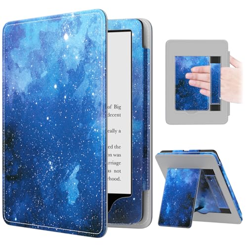 MoKo Hülle Kompatibel mit 7"/6.8" Kindle Paperwhite 12th/11th Generation-2024/2021, Slim PU Tablet Schutzhülle mit Auto Schlaf/Aufwach Handschlaufe für Kindle Paperwhite Signature Edition, BlauSterne MoKo Hülle Kompatibel mit 7"/6.8" Kindle Paperwhite 12th/11th Generation-2024/2021, Slim PU Tablet Schutzhülle mit Auto Schlaf/Aufwach Handschlaufe für Kindle Paperwhite Signature Edition, BlauSterne von MoKo