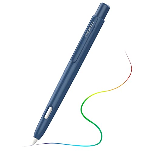 MoKo Hülle Kompatibel mit Apple Pencil 2, Retractable Ausziehbar Schutzhülle mit Magnetischer Aufladung und Doppelklick Touch Funktion Dünne Stiftabdeckung Stifthülle, Marineblau von MoKo