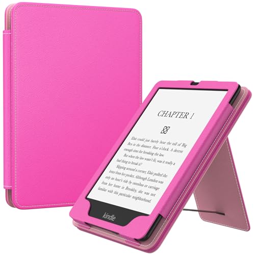 MoKo Hülle Kompatibel mit Kindle Paperwhite 11. Generation 2021, Slim PU Tablet Schutzhülle mit Auto Schlaf/Aufwach Handschlaufe für Kindle Paperwhite 6,8 Zoll Signature Edition, Persisch Rosa von MoKo