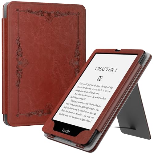 MoKo Hülle Kompatibel mit Kindle Paperwhite 11. Generation 2021, Slim PU Tablet Schutzhülle mit Auto Schlaf/Aufwach Handschlaufe für Kindle Paperwhite 6,8 Zoll Signature Edition,Jahrgangsloser Stil von MoKo