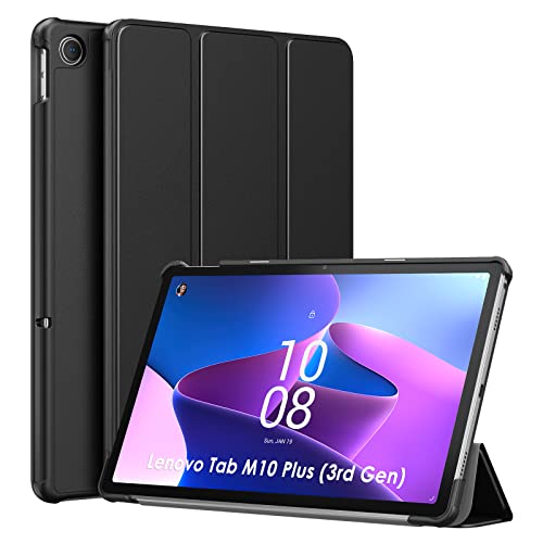 MoKo Hülle Kompatibel mit Lenovo Tab M10 Plus 10,6" (3. Gen) 2022, Ultra Slim PU Leder Tasche Schutzhülle mit Auto Sleep/Wake up Funktion und Standfunktion, Schwarz von MoKo