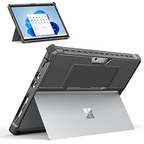 MoKo Hülle Kompatibel mit Microsoft Surface Pro 8 mit 13 Zoll Touchscreen, All-In-One Schutzhülle Tablethülle mit Handschband Unterstützt Typ Cover Tastatur, Dunkel Grau von MoKo