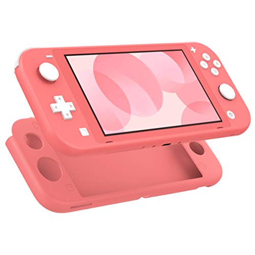 MoKo Hülle Kompatibel mit Nintendo Switch Lite, Schützhülle Silikon Switch Lite Tasche rutschfest Stoßfest Ultradünn Case Zubehör für Switch Lite Konsole und Controller - Rosa von MoKo