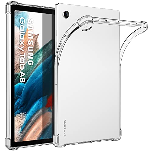MoKo Hülle Kompatibel mit Samsung Galaxy Tab A8 10,5 Zoll 2021 (SM-X200/X205/X207), Leicht Schutzhülle mit Flexible TPU Kristall Klar Rückseite Tablethülle Tablet Cover für Galaxy Tab A8, Transparent von MoKo