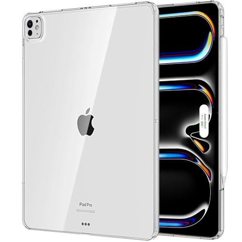MoKo Hülle Kompatibel mit iPad Pro 13 Zoll M4 2024, iPad Pro 12,9 Zoll, Kratzfest Klare Schutzhülle Dünne Hülle Cover mit Stoßfester Schlagfestigkeit Tablet Hülle, Transparent von MoKo