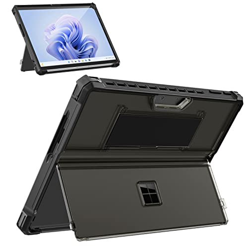 MoKo Hülle für Microsoft Surface Pro 10 2024/Surface Pro 9 5G 13 Zoll 2022, All-In-One Schutzhülle mit Kickstand Tablet Hüllen, Tablet Schutzhülle Kompatibel mit Typ Cover Tastatur, Matt Schwarz von MoKo