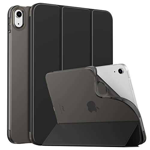 MoKo Hülle für iPad (A16) 11. Generation 11 Zoll 2025/10. Gen 10,9 Zoll 2022, iPad Hülle TPU Transluzent Matt Rückseite Cover mit Auto Schlaf/Aufwach Tablet Hüllen Schutzhülle mit Ständer, Schwarz von MoKo