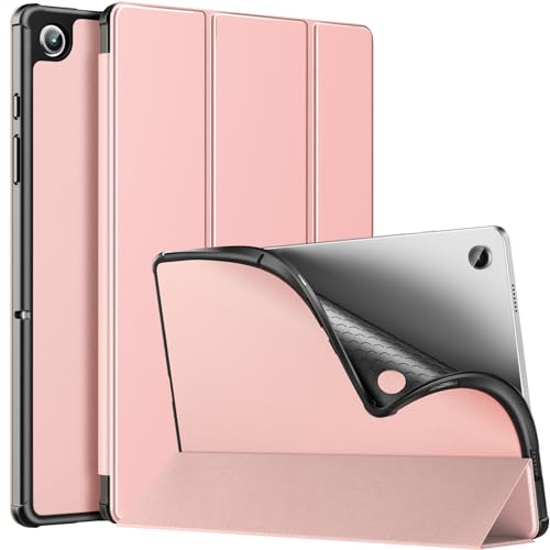 MoKo Hülle für Samsung Galaxy Tab A9+ /A9 Plus 11" 2023 (SM-X210/X216/X218), Dünn Trifold Smart Tablet Ständer Schutzhülle TPU Rückseite für Galaxy Tab A9 Plus, Auto Schlaf/Aufwach, Roságold von MoKo