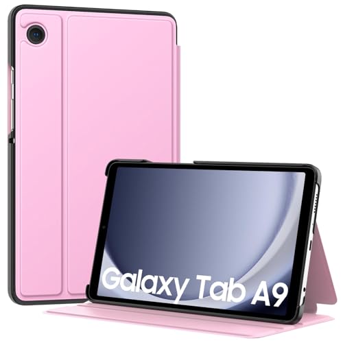 MoKo Hülle für Samsung Galaxy Tab A9 8,7-Zoll 2023, Mehrwinkelansicht, Harte Rückenschale, Schutzhülle für Samsung Galaxy Tab A9 8,7-Zoll 2023 (SM-X110/SM-X115/SM-X117), Rosa von MoKo