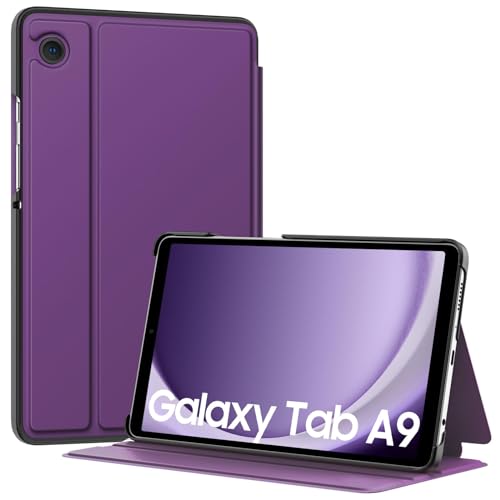 MoKo Hülle für Samsung Galaxy Tab A9 8,7-Zoll 2023, Mehrwinkelansicht, Harte Rückenschale, Schutzhülle für Samsung Galaxy Tab A9 8,7-Zoll 2023 (SM-X110/SM-X115/SM-X117), Violett von MoKo