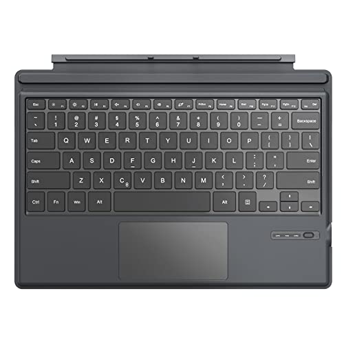 MoKo Kabellose Tastatur Kompatibel mit Surface Pro 7 Plus/Surface Pro 7/Pro 6/Pro 5/Pro 4/Pro 3, Bluetooth Keyboard mit Zwei Tasten & Integriertem Wiederaufladbaren Akku, Grau von MoKo
