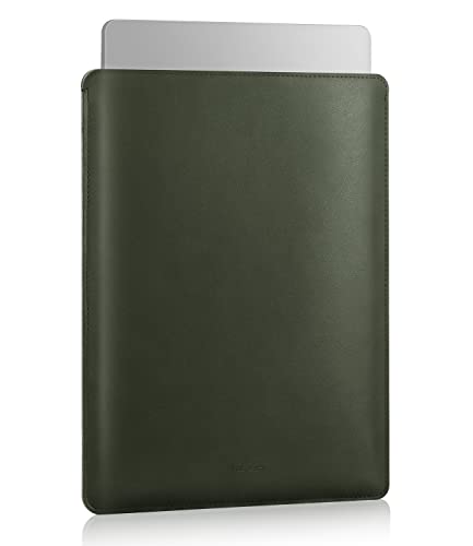 MoKo Laptop Hülle Kompatibel mit Galaxy Tab S8+ 12.4"/13/13,6" MacBook Air M2/M1 2022-2018/MacBook Pro M1 13.3 2020, Schlanke Tasche aus PU Leder, Sleeve Case Tragetasche für 13.3" Laptop, Nachtgrün MoKo Laptop Hülle Kompatibel mit Galaxy Tab S8+ 12.4"/13/13,6" MacBook Air M2/M1 2022-2018/MacBook Pro M1 13.3 2020, Schlanke Tasche aus PU Leder, Sleeve Case Tragetasche für 13.3" Laptop, Nachtgrün von MoKo