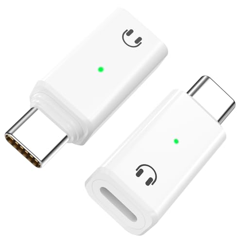 MoKo Lightning auf USB-C Audio Adapter, 2 Stück USB C auf Lightning Kopfhörer Adapter für iPhone 16 15 Pro Max Plus, iPad Air/Pro, MacBook, Nicht zum Lade/Datenübertragung, Weiß MoKo Lightning auf USB-C Audio Adapter, 2 Stück USB C auf Lightning Kopfhörer Adapter für iPhone 16 15 Pro Max Plus, iPad Air/Pro, MacBook, Nicht zum Lade/Datenübertragung, Weiß von MoKo