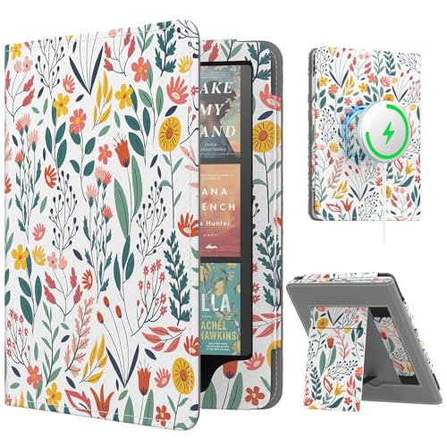 MoKo Magnetische Hülle für 7"/6,8" Kindle Paperwhite Signature Edition(12th/11th Gen-2024/2022) und Kindle Colorsoft, Kompatibel mit iPhone Magsafe für Samsung/Anker Kabellose Ladepads von MoKo