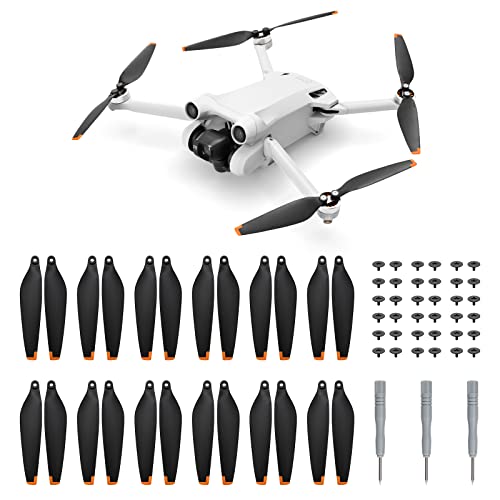 MoKo Mini 3 Pro Propeller, 24 Stück Drone Propeller Kompatibel mit DJI Mini 4 pro / 3 Pro, Geräuscharm Schnellwechsel Blätter, DJI Mini 3 Pro Zubehör mit Schrauben, Drohnen Ersatzteil für Mini 3 Pro von MoKo