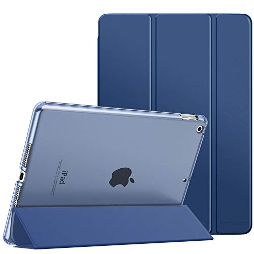 MoKo Schützhülle Kompatibel mit Neu iPad 9. / 8. / 7. Generation (2021/2020/2019), Tablethülle mit Ständer Matt Rückseite Auto Schlaf/Aufwach Funktion für iPad 10,2 Zoll, Marineblau von MoKo