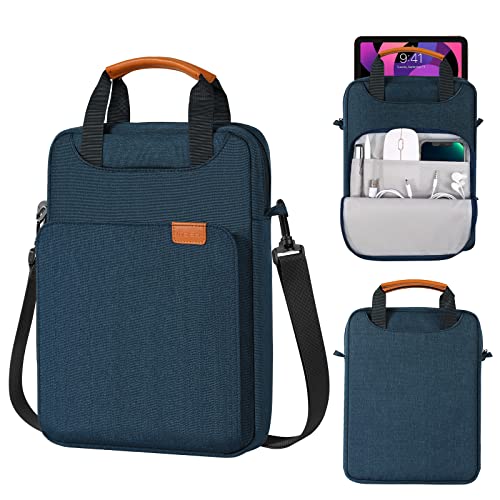 MoKo Schutztasche Kompatibel mit iPad Pro 11 2021-2018, iPad 10.2, iPad Air 4 10.9, iPad 9.7, Galaxy Tab A 10.1, Polyester Tablet Tasche mit Griff&Schultergurt, Sleeve Case für 9-11 ZollTablet, Indigo von MoKo