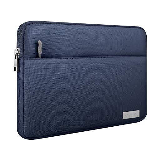 MoKo Sleeve Tasche Kompatibel mit Surface Pro X/7/6/5/4/3, Surface Pro LTE 12.3", MacBook Air 11.6", Galaxy S8+12.4", Schutzhülle mit Reißverschluss 2 Tasche Tablet Hülle aus Polyesterfaser - Indigo von MoKo