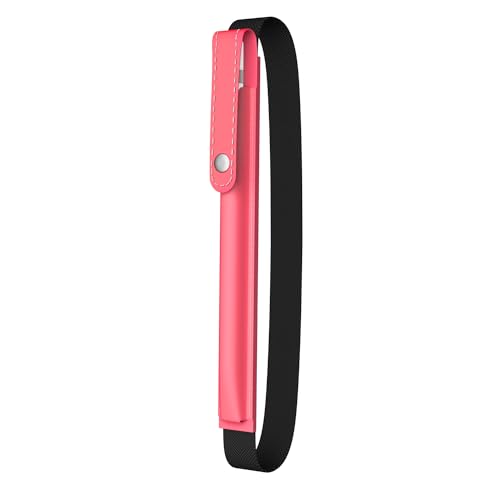 MoKo Stiftetui für Apple Pencil Pro, Apple Pencil der 1./2. Generation, Apple Pencil (USB-C), PU-Leder iPad Stifthalter Tasche mit Schnalle und elastischem Band zur Befestigung an der iPad-Hülle von MoKo