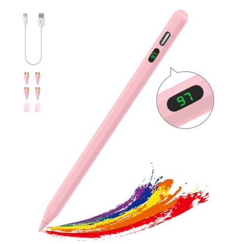 MoKo Stylus Pen für Touchscreens, Schnellladung Eingabestift für Apple iPad/iPhone/Samsung/Lenovo/IOS/Android/Xiaomi-Tablets Handys Smartphones, Universeller Tablet Stylus Stift mit Power-Display,Rosa MoKo Stylus Pen für Touchscreens, Schnellladung Eingabestift für Apple iPad/iPhone/Samsung/Lenovo/IOS/Android/Xiaomi-Tablets Handys Smartphones, Universeller Tablet Stylus Stift mit Power-Display,Rosa von MoKo
