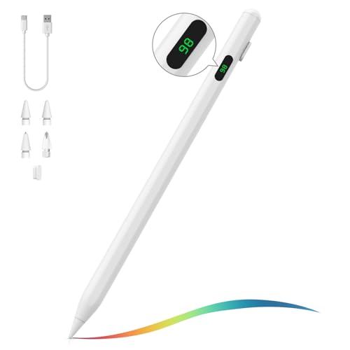 MoKo Stylus Pen für iPad 2018-2024, USB-C Pencil für Apple iPad mit LED Power Display, Schnellladung iPad 10. Gen Pencil für iPad Pro 12,9/11 Zoll, iPad Air 6/5/4/3, iPad Mini 6/5, iPad 10/9/8/7/6 von MoKo