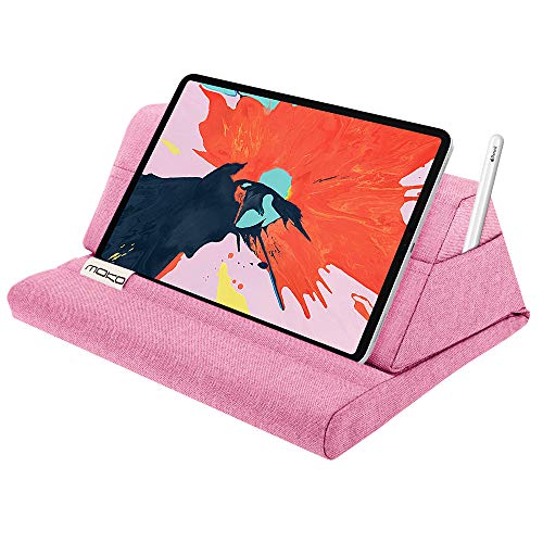 MoKo Tablet Kissen Ständer, Kissen Halter für Tablet bis zu 11" Lesekissen für iPad Air 5 10.9, New iPad Air 4 3 2, iPad Mini 6 5 4 3, iPad 10.2 10th/2022, iPad 10.5/9.7, Samsung Tab, Rosa von MoKo