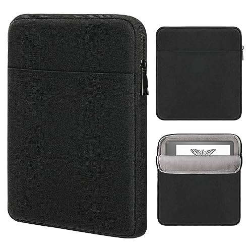 MoKo Tablet Tasche Hülle Kompatibel mit Kindle Scribe 10.2 inch 2022 Release, Tragbare Schutzhülle mit Zwei Taschen, Schwarz von MoKo