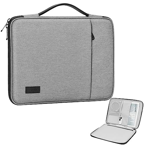 MoKo Tablet Tasche Kompatibel mit iPad Pro 11 M2 2022-2018, iPad 10. 10,9 2022, iPad Air 5/4 2022, Galaxy Tab A8 10,5/Tab S8 11" 2022, Polyester Sleeve Case für 9-11" Tablet, Schwarz/Grau von MoKo