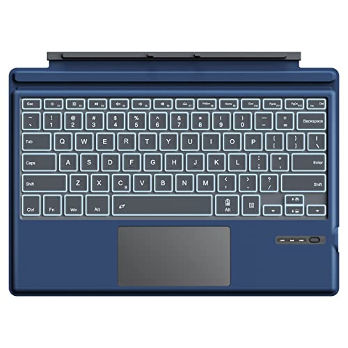 MoKo Tastatur Kompatibel mit Microsoft Surface Pro 7 Plus/Pro 7/Pro 6/Pro 4/Pro 3/Pro 2017, 3.0 Tastatur QWERTY-Layout Keyboard mit LED-Hintergrundbeleuchtung, Indigo von MoKo