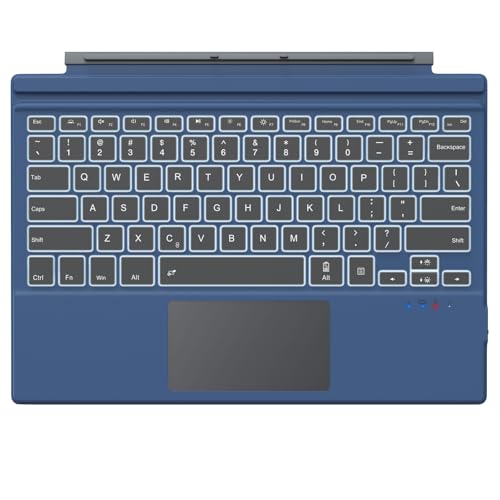 MoKo Tastatur Kompatibel mit Microsoft Surface Pro 7 Plus/Pro 7/Pro 6/Pro 4/Pro 3/Pro 2017, 3.0 Tastatur QWERTY-Layout Keyboard mit LED-Hintergrundbeleuchtung, Indigo von MoKo