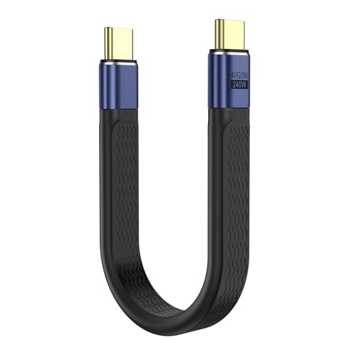MoKo USB C Kabel Kurz, [40Gbps, 240 W, 8K@60 Hz], 13CM USB 4.0 Kabel Kompatibel mit Thunderbolt 4/3-Schnittstelle, 240 W USB C auf USB C Kabel für Alle USB C Geräte, Unterstützt OTG, 8K-Display von MoKo