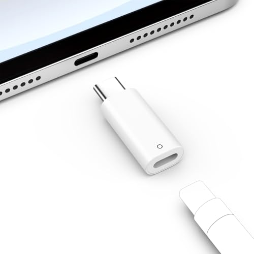MoKo USB-C-auf-Pencil-Ladeadapter, kompatibel mit Apple Pencil 1. Generation, Apple-Pencil-Adapter für iPad 10. Generation, USB-C-auf-Apple-Pencil-Adapter zum Laden, Bluetooth-Kopplung von MoKo