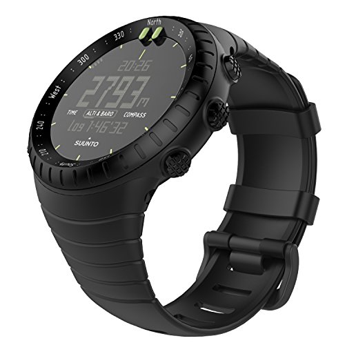 MoKo Watch Armband Kompatibel mit Suunto Core - TPU Sportarmband Uhr Band Strap Ersatzband Uhrenarmband für Suunto Core Smartwatch, Schwarz von MoKo
