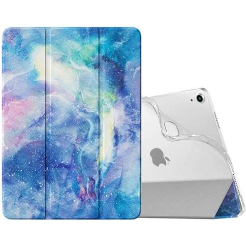 MoKo für iPad Air 11 Zoll Hülle 7./6. Generation M3/M2 2025/2024, iPad Air 5./4. Gen Hülle 2022/2020, Transluzent Matt Weich TPU Rückseite, Unterstützt Pencil Pro/2/USB-C, Sternwolke von MoKo