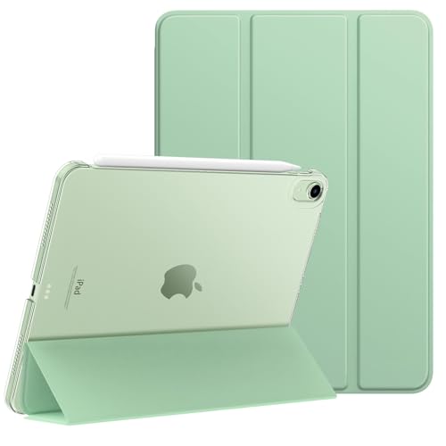 MoKo für iPad Air 11 Zoll Hülle (M3 2025 / M2 2024), iPad Air 5/4 Generation Hülle 2022/2020 10,9", Smart Schlanke Transluzente Harte PC Rückseite Schutzhülle,Unterstützt Touch ID, Grün von MoKo