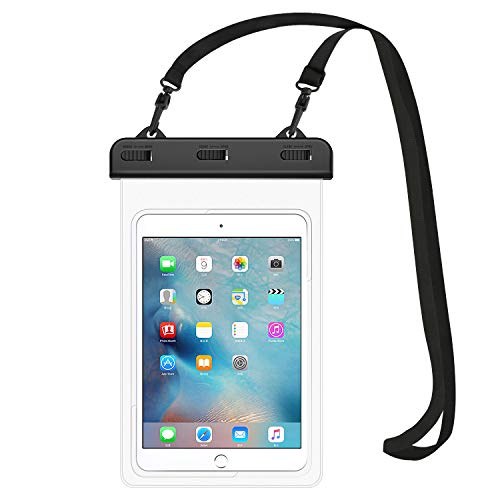 MoKo wasserdichte Hülle, Staubdicht Tablet Tasche Kompatibel mit iPad Mini 6 2021, iPad Mini 5/4/3/2/1, Galaxy Tab A 8.0/8.4, Tab A7 Lite 8.7, Tab E 8.0, Huawei MatePad M5/T8 bis zu 8.3" - Klar von MoKo