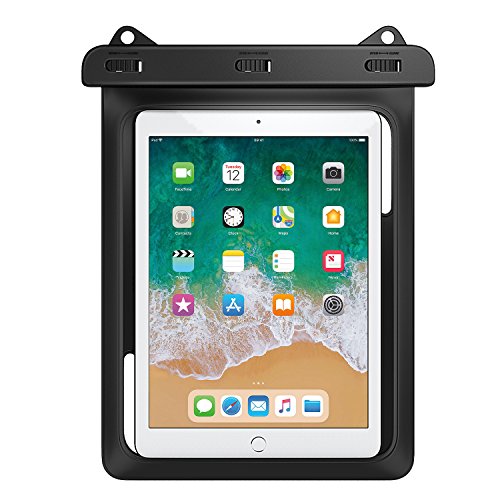 MoKo wasserdichte Tablettasche, Wasserfest Tasche PC Schutzhülle für iPad Air 5/4 10,9, iPad 9/8/7 10,2, Air 3 10.5, iPad Pro 11, Galaxy Tab A7 10.4, Tab S6 10.5, Tab E9.6, IPX8, Schwarz von MoKo