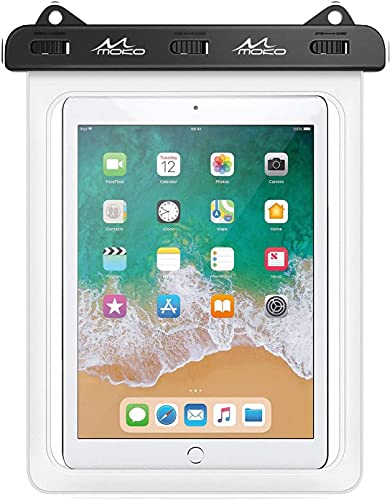 MoKo wasserdichte Tasche für 12" Geräte, Tablet Schutztasche Kompatibel mit iPad 9/8/7 10.2, iPad Pro 11 M1, iPad Air 5/4 10.9, Galaxy Tab A7 10.4, S7 11, S6/S6 Lite, MatePad New 10.4, Klar von MoKo